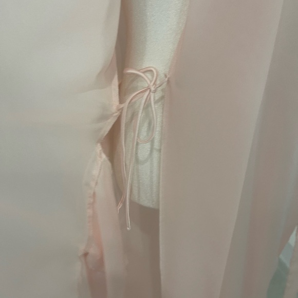 Elegant Pink Lace Trim Robe Christian  Dior - Picture 7 of 12